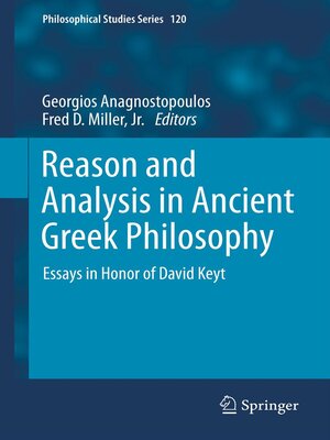 cover image of Reason and Analysis in Ancient Greek Philosophy